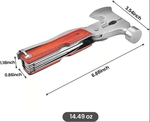 16in-1 Portable Multi-Functional Claw Hammer Tool For Vehicle Household Hiking