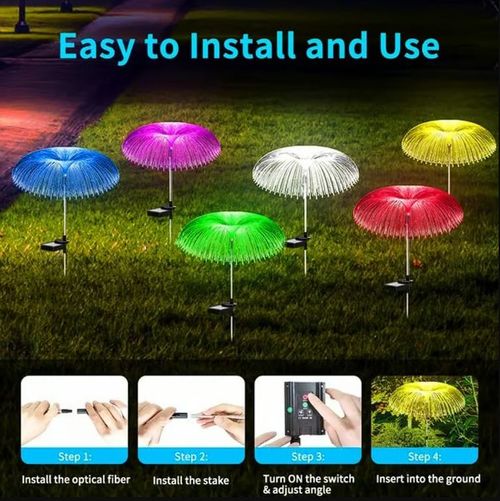 Solar Garden Changing Jellyfish Lights