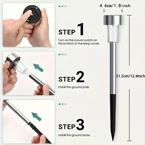 10pcs Outdoor Solar Landscape Lawn Lights