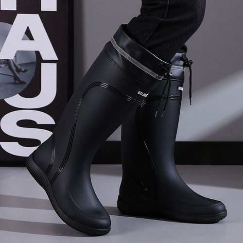 Fashionable High-Top Rain Boots for Men