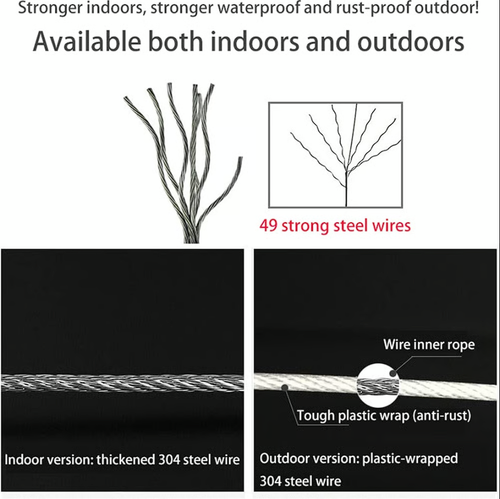 Invisible Retractable Clothesline 4.2M