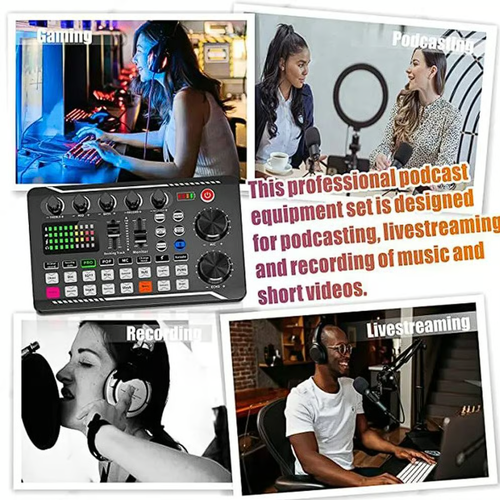 Multifunctional sound card microphone mixer kit