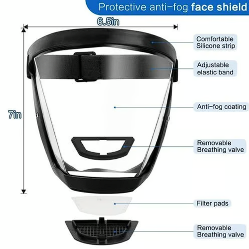 Anti-Fog Protective Full Face Shield