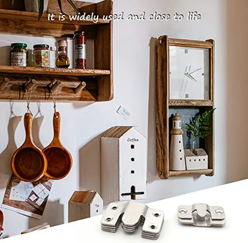 20 Pairs Stainless Steel Interlock Hanging Buckle Equipped with 80 Steel Screws