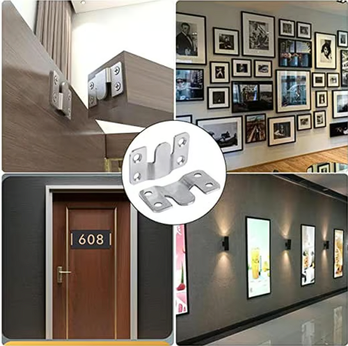 20 Pairs Stainless Steel Interlock Hanging Buckle Equipped with 80 Steel Screws