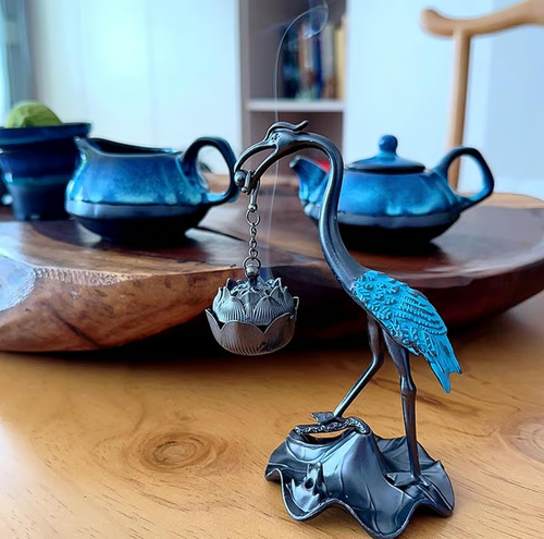 Lotus Crane Ornaments & Aromatherapy Diffuser