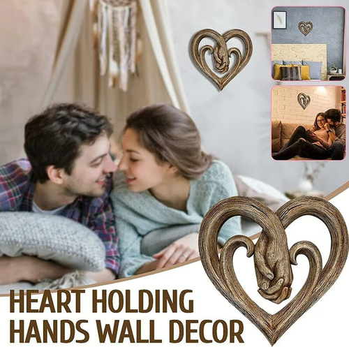 Heart Holding Hands Wall Decor - Forever Love