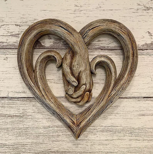 Heart Holding Hands Wall Decor - Forever Love