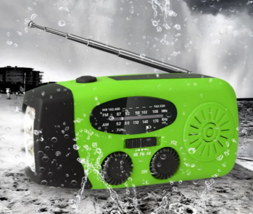 Multifunctional Portable Solar Emergency Radio – Power Bank, Hand Crank & Weather Alert ⚡