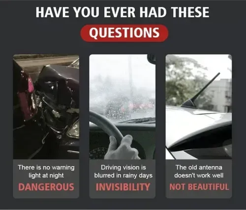 🚗Shark Fin Solar Warning Light for Car