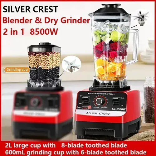 Silver Crest 2L Industrial 8500W 9525 Motor Dry Grinder Blender With 2 Jar