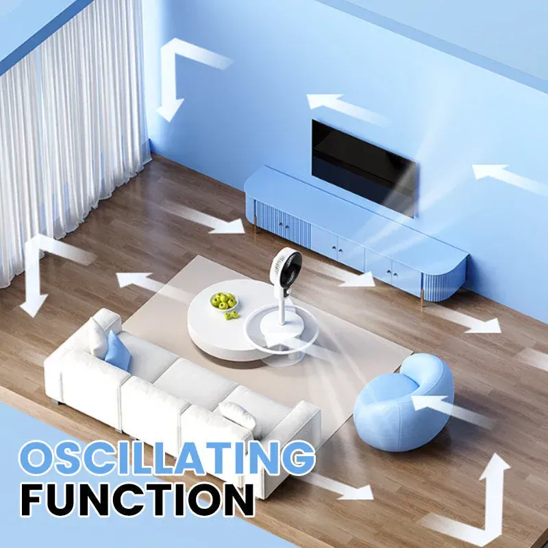 Oscillating Electric Stand Fan with Adjustable Height