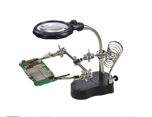 🔍 Adjustable LED Magnifying Glass Soldering Station – Hands-Free Precision Made Easy! 💡