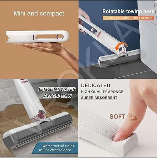QuickMop™ – 2-in-1 Mop | Self-Squeezing Roller | Lightweight & Space-Saving