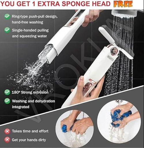 QuickMop™ – 2-in-1 Mop | Self-Squeezing Roller | Lightweight & Space-Saving