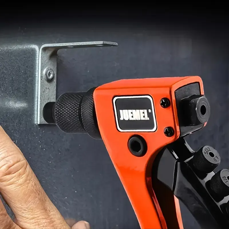 With 4 changeable Rivet Heads, Heavy Duty Single-Hand Riveter
