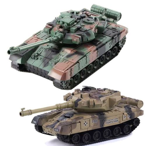 Simulation Five-Way Remote Control RC Toys War Tank With Light Music