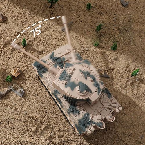 Simulation Five-Way Remote Control RC Toys War Tank With Light Music