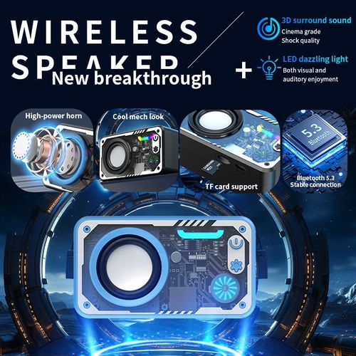 Retro Speaker Alarm Clock Wireless Charger Speaker Micro Speaker V8