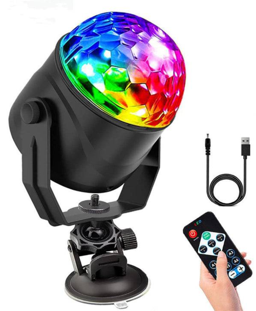 Rotating LED disco ball – RGB strobe effect, instant E27 connection, ultra-low power consumption (1W)!
