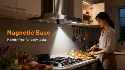 🔦Pocket Rechargeable EDC Flashlight: 500 Lumens Mini Keychain Light with Fire Starter & Window Breaker