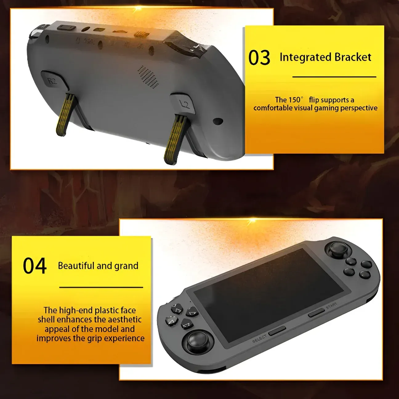 ❤️Ultimate Handheld Retro Console For Classic Games（SF3000HD Black Transparent 64G）❤️