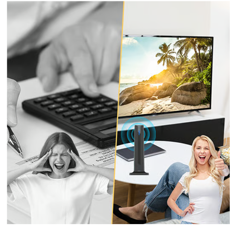 4K TV Antenna, Cross-border DVB-T High Gain HD ATSC Digital Indoor ISDB-T Antenna, 120 Miles Range