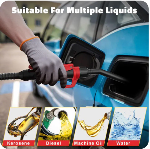 Cordless Fuel Transfer Pump Compatible .Lithium battery version: 12 liters per minute (automatic stop when full).