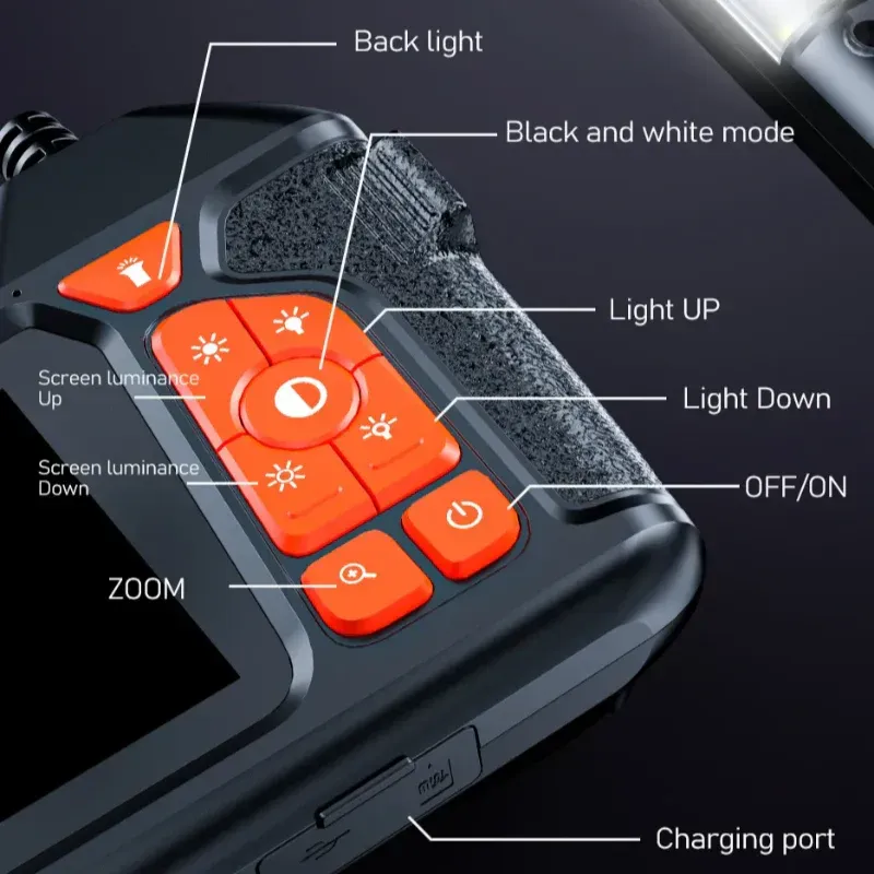 Industrial Endoscope Camera With LED Light❤️（5.5mm single lens, 10-meter hard cable）