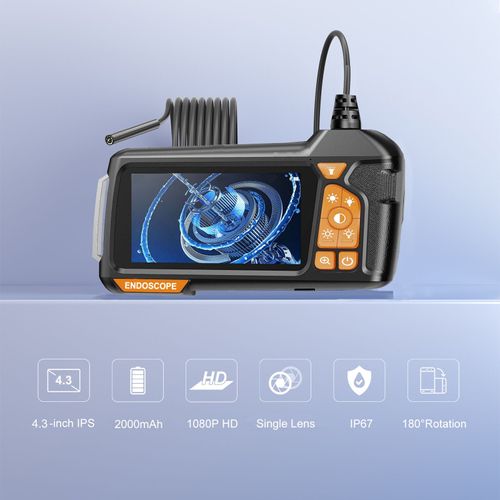 Industrial Endoscope Camera With LED Light❤️（5.5mm single lens, 10-meter hard cable）