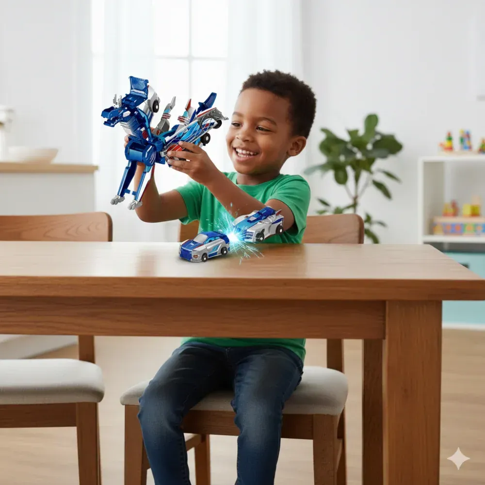 💥 Kul 2-I-1 Magnetisk Transformator Drak Bil Leksak❤️💥