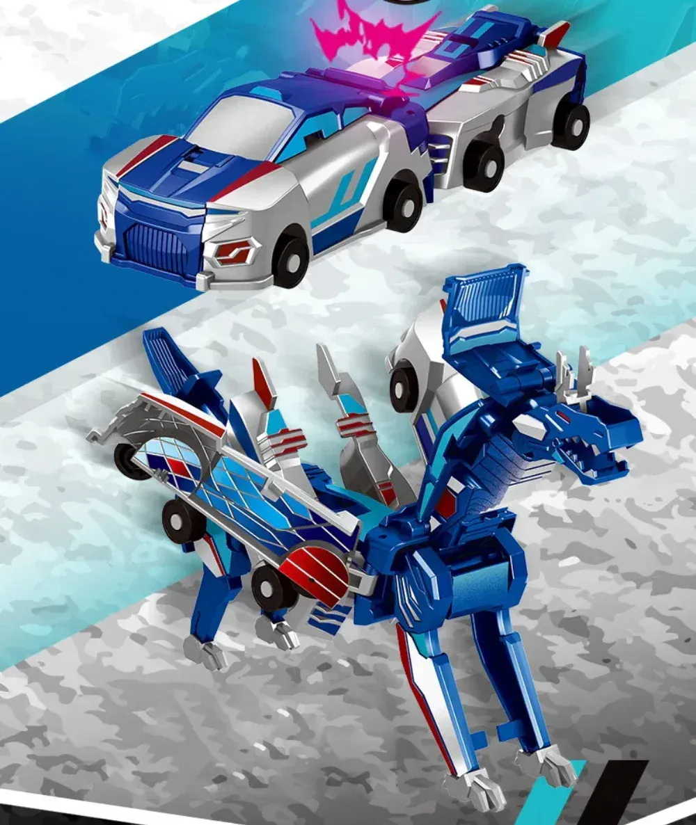 💥 Kul 2-I-1 Magnetisk Transformator Drak Bil Leksak❤️💥