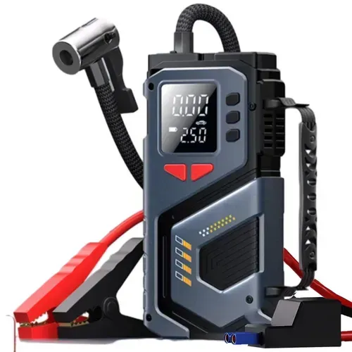 6000mAh Powerful Portable Air Compressors 150PSI Emergency Jump Starter Car Tire Inflation with Battery Booster Air Pump Mini