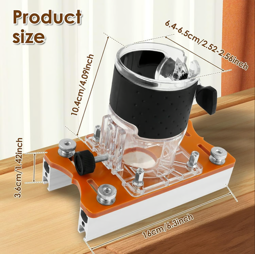 Exclusive Offer💥2-in-1 Woodworking Trimmer Slotting Auxiliary Positioning Bracket(Grooving tool + trimming machine cover + milling cutter + limit stop)