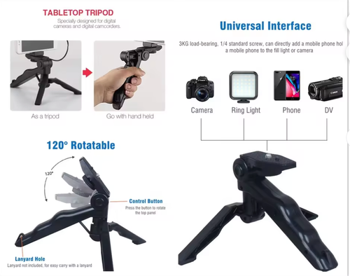 💗Flexible ring light tripod with microphone💗