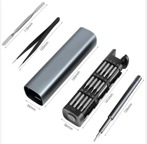🪛46-in-1 Precision Steel Screwdriver Set with Mini Magnetic Drill Bit Repair Tool Set for Mobile Phones, Cameras, Watches, and Laptops
