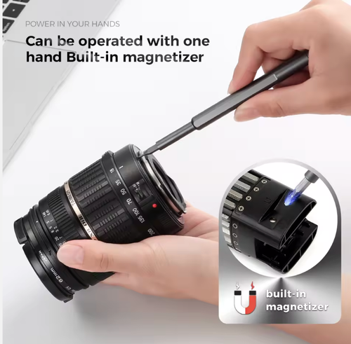 🪛46-in-1 Precision Steel Screwdriver Set with Mini Magnetic Drill Bit Repair Tool Set for Mobile Phones, Cameras, Watches, and Laptops