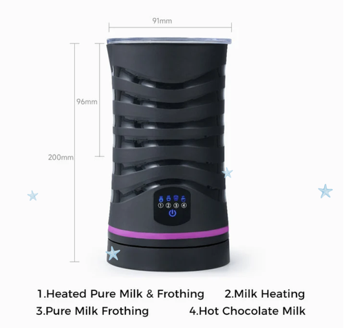 Milk Frother Electric Steamer,600ml automatic frother & heater, silent, auto shut-off