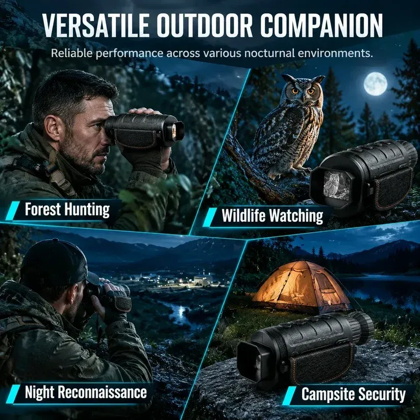 1080P HD Infrared Night Vision Binoculars Monocular – 16X Digital Zoom for Hunting & Surveillance ✨