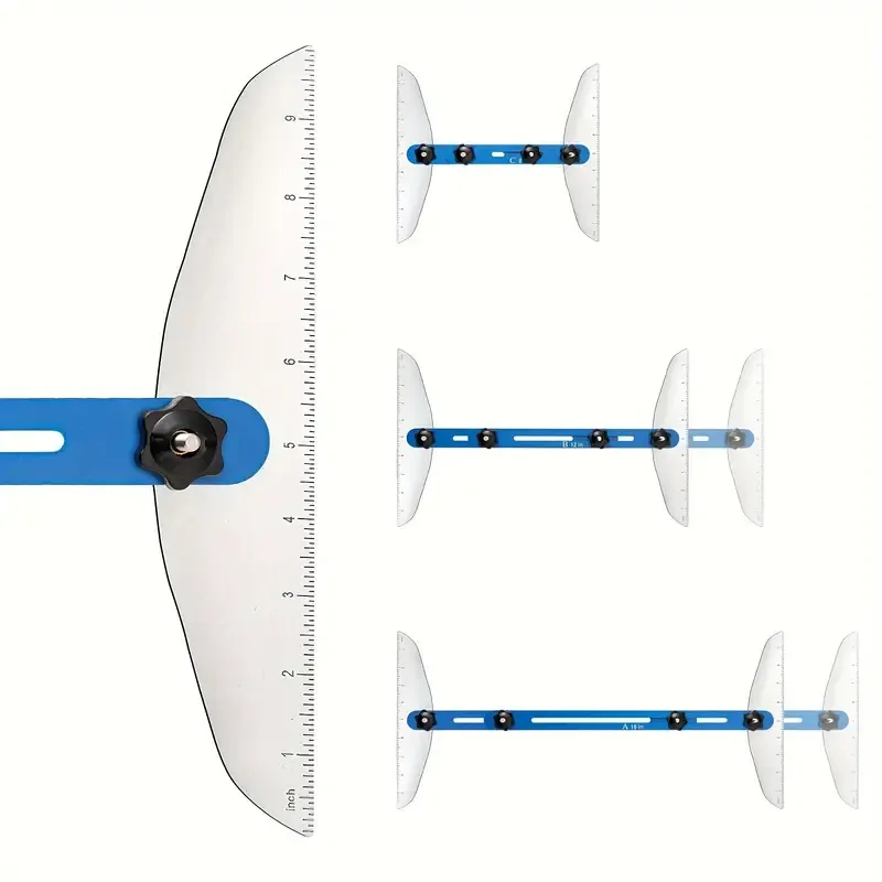 Stair Treads Gauge Template Tool - The Ultimate Stair Jig and Measuring Tool for Cutting Perfect Stairs, Risers, Shelves, and Drywall - 11.4In to 60.7In Range - Durable Design - Ideal Gift for DIYers