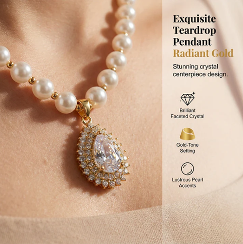Womens Vintage Style Pearl Necklace