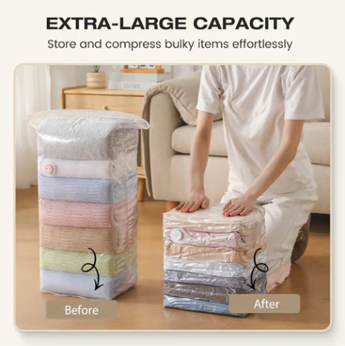 Large-Capacity Vacuum Bags – No Pump Needed! 5pc