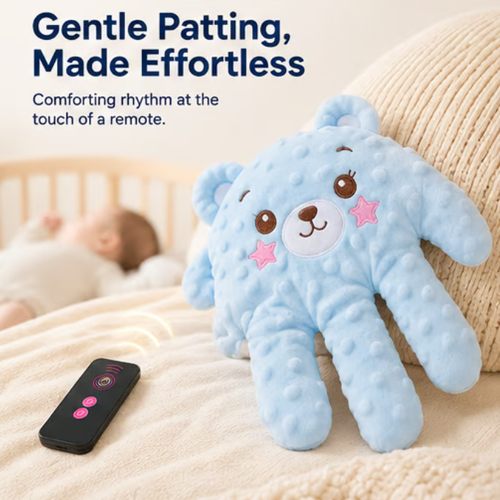 Baby Soothing Rhythmic Palm – Remote-Controlled Patting & Warmth ☁️
