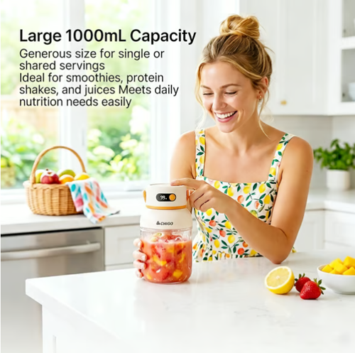 Portable Electric Juicer Cup with zero cord hassle 🥤