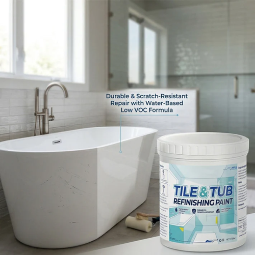 Waterproof, anti‑slip finish. Covers stains & cracks. Easy DIY, no pro needed. ✨🛡️