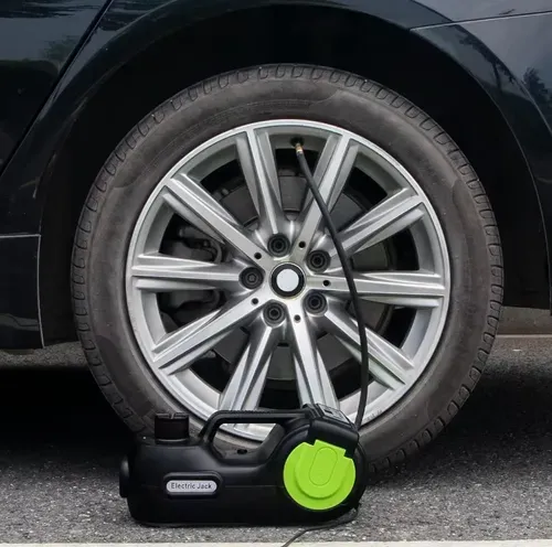 12V automotive hydraulic digital multi-function jack with inflation pump and electric wrench, 12V vehicle power supply, one-button lifting + wrench function,