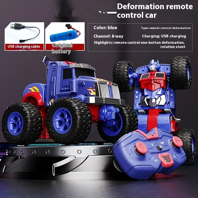 Transformed Remote Control Car - 2.4G One-Key Deformation, Off-Road Climbing, King Kong Robot Toy | Suitable for Boys & Girls Over 8 Years Old, Ideal Christmas & Birthday Gift