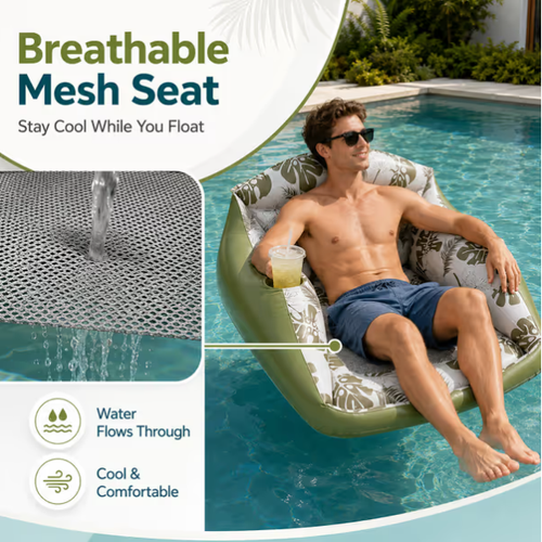 3-in-1 Inflatable Pool Lounge Chair