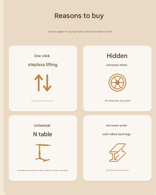 C Shaped Adjustable Flip Table