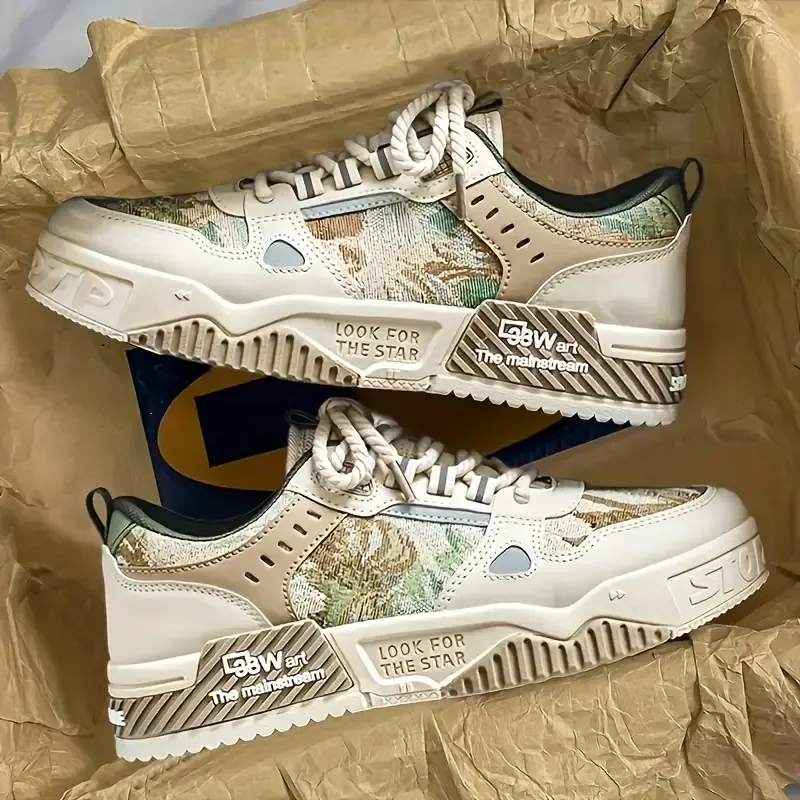 Men'S Fashion Sneakers - Geometric Pattern